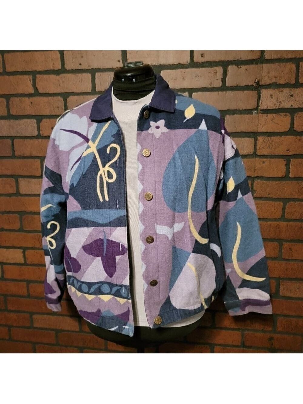 CHRISTOPHER and Banks Lightweight Jean style Jacket - Multiple blues/purples
